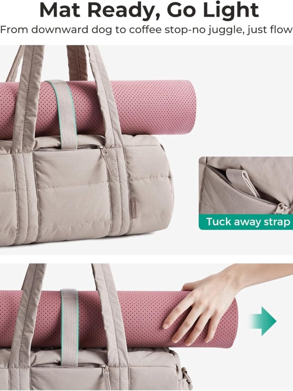 Reiki Gym Bag for Women, Mini/Medium Crossbody Bags for Women, 5L Dance Bag with - Picture 5 of 9